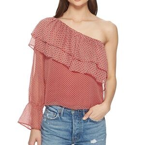 Lucky Brand Ruffle Top One Cold Shoulder